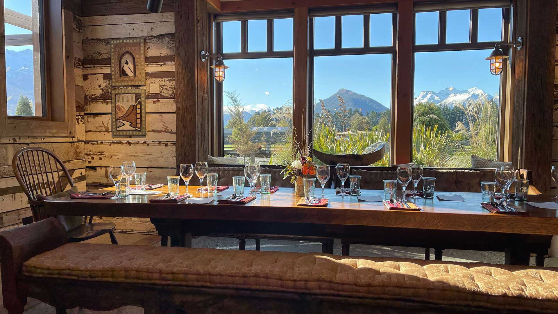 The Dining Room at The Headwaters Eco Lodge