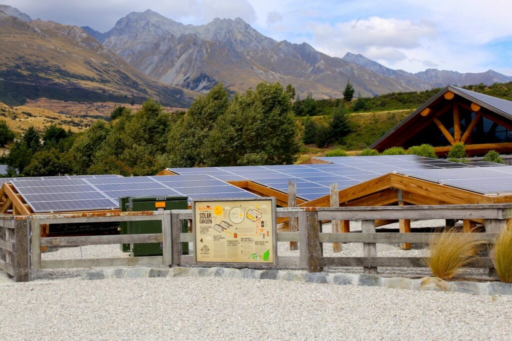 Largest solar garden in South Island at The Headwaters Eco Lodge